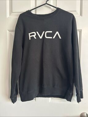 RVCA Black Sweatshirt with White Logo